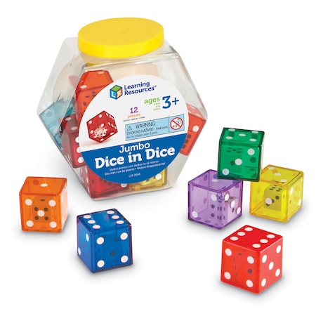 Learning Resources Jumbo Dice in Dice Jumbo Size Set, PK12 7699